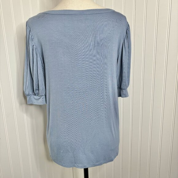 ModCloth Women's Blue Puff Sleeve Top M - Picture 4 of 9